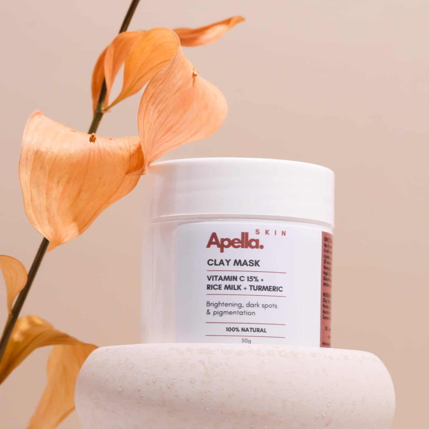 Apella Rice Milk + Vitamin C 15% + Turmeric Clay Mask