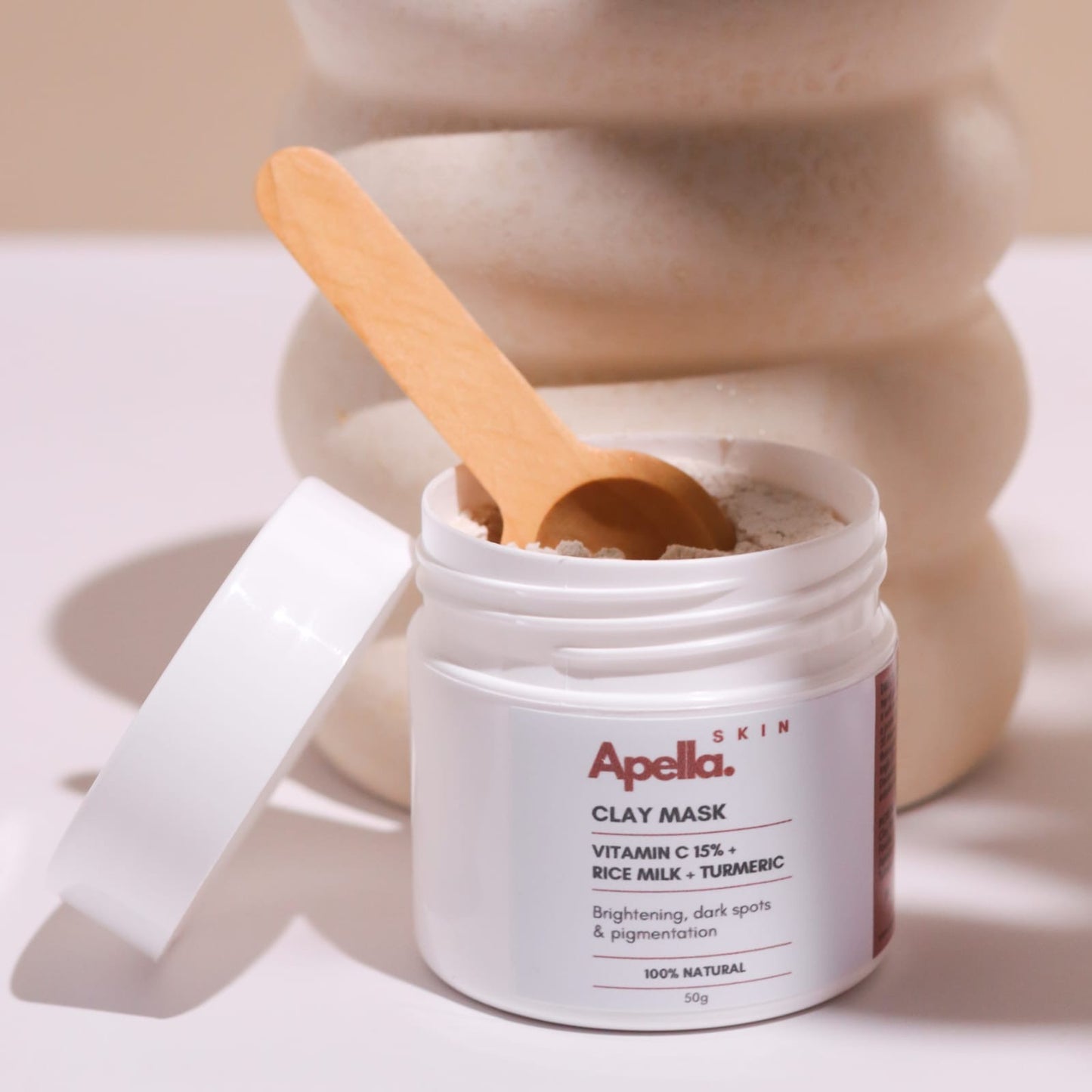 Apella Rice Milk + Vitamin C 15% + Turmeric Clay Mask
